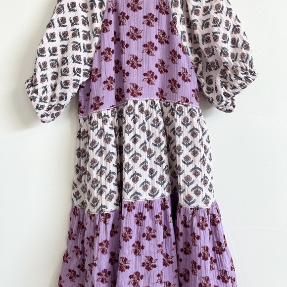 EUC Zara Girls Contrasting Floral Print Cotton Gauze Boho Dress 6yrs - Picture 4 of 5